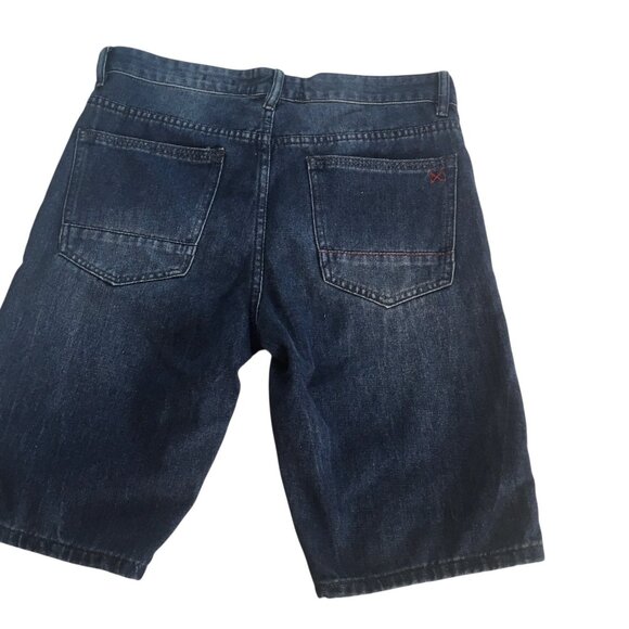 Jorts Mens 32 MBX Slim Denim Shorts Blue Dark Wash Relaxed Fit Casual - Picture 3 of 10